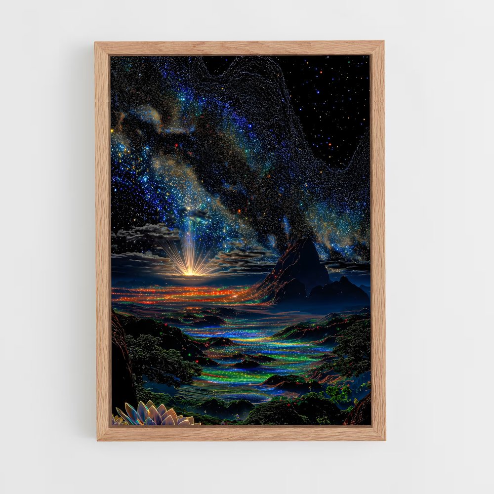 Poster Cosmic art envoûtant – affiche Art spatial (vue 4)